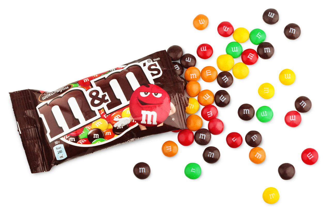 Unwrapped M&Ms milk chocolate candies