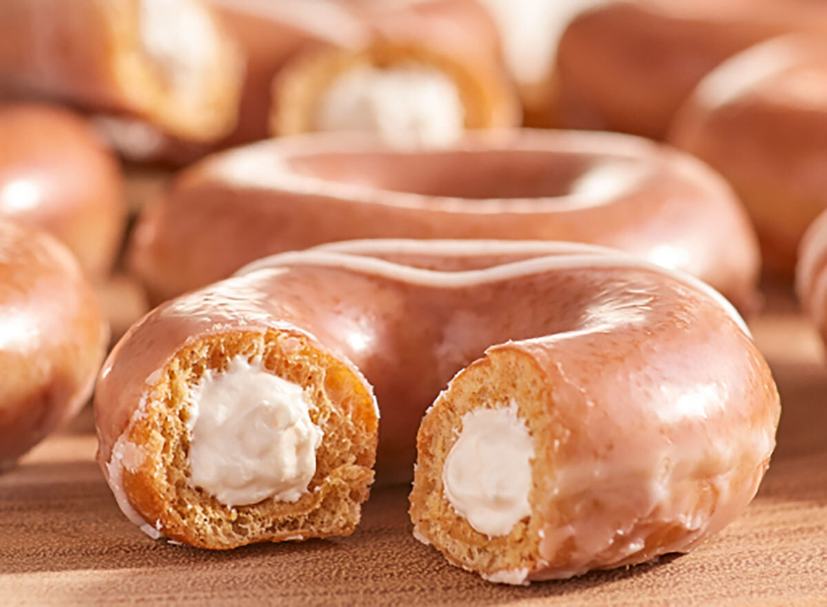 krispy kreme pumpkin spice cheesecake donut