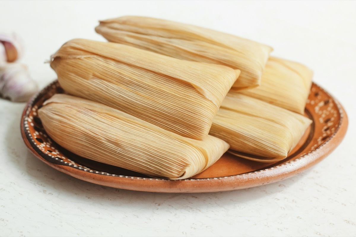 plate of corn tamales