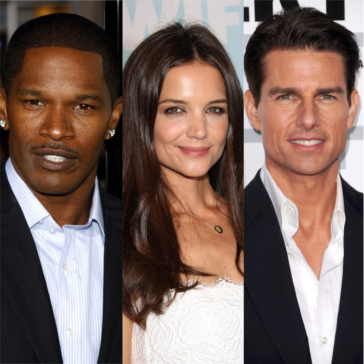 Jamie Foxx, Katie Holmes, and Tom Cruise