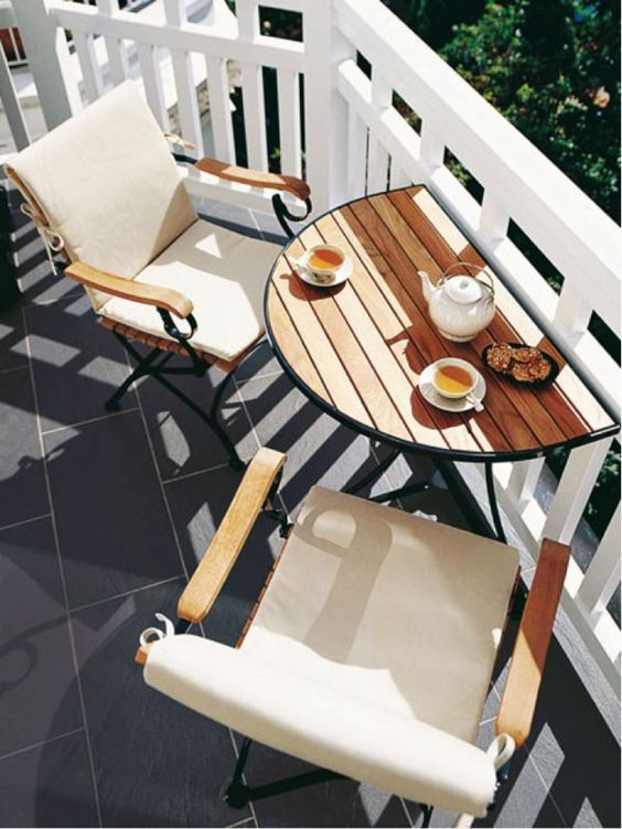 Elevated table Balcony #2 | 10 Cozy Balcony Ideas | Her Beauty