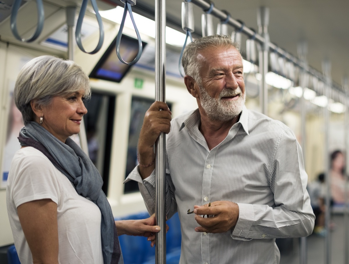 couple on the subway