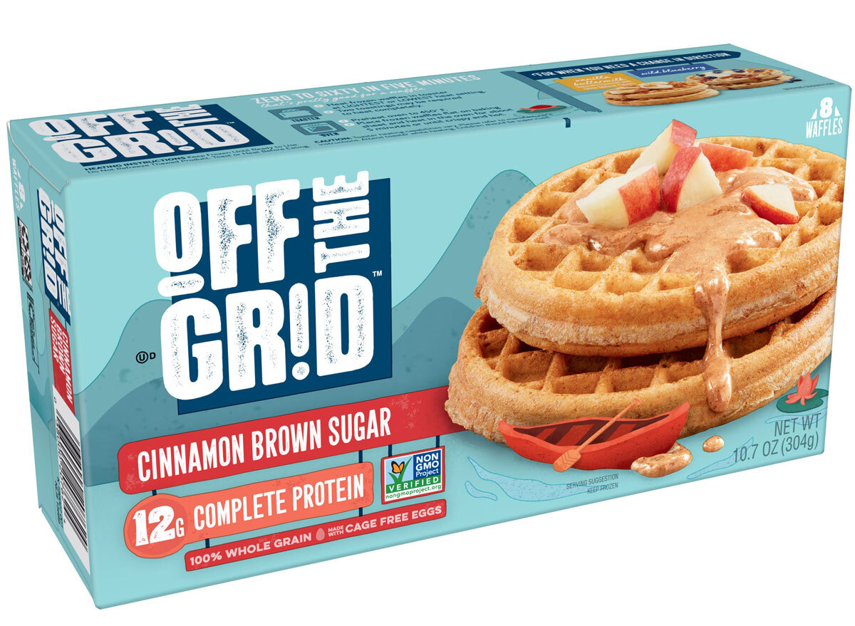 kelloggs off the grid cinnamon brown sugar waffles box