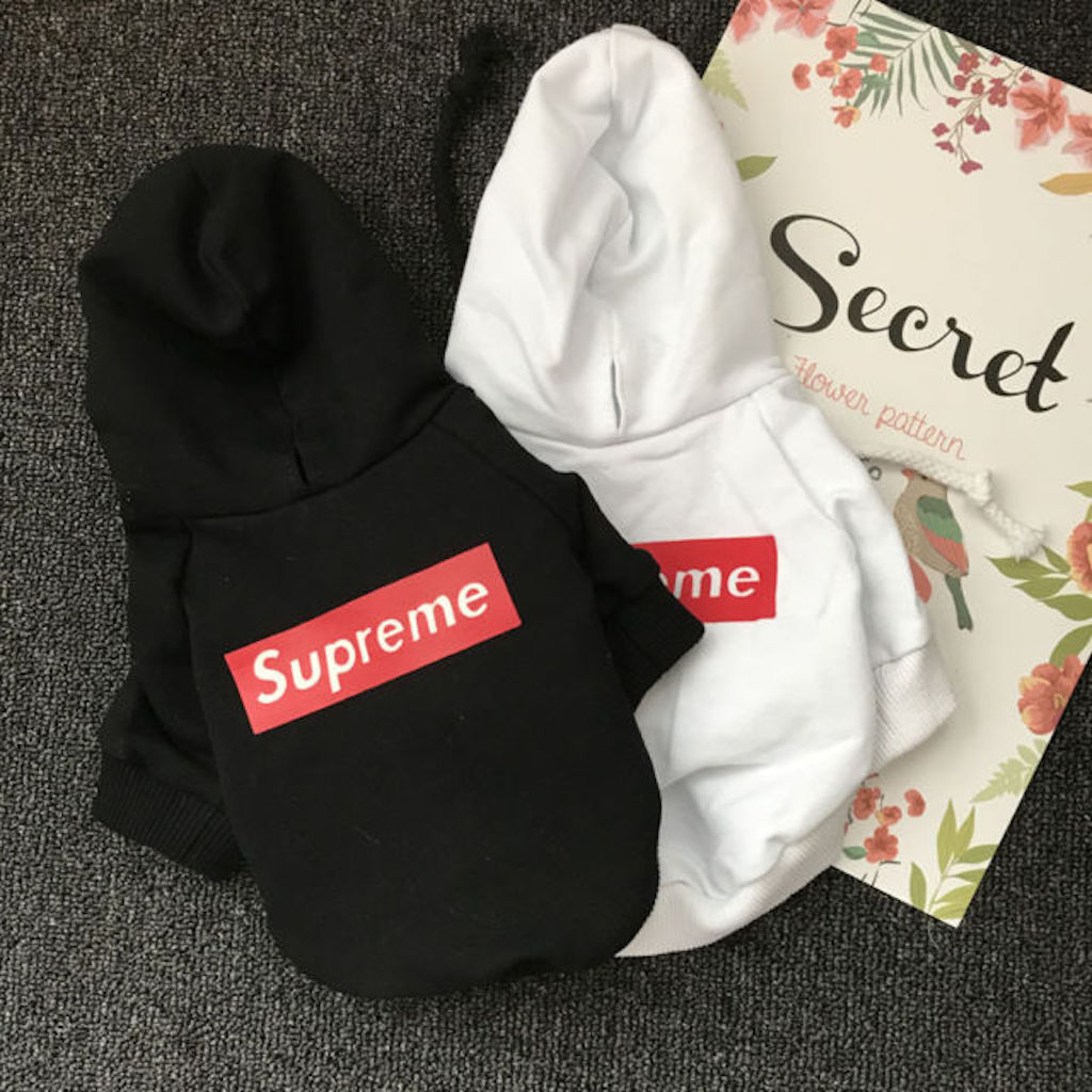 Supreme Dog Hoodie adorable dog outfits