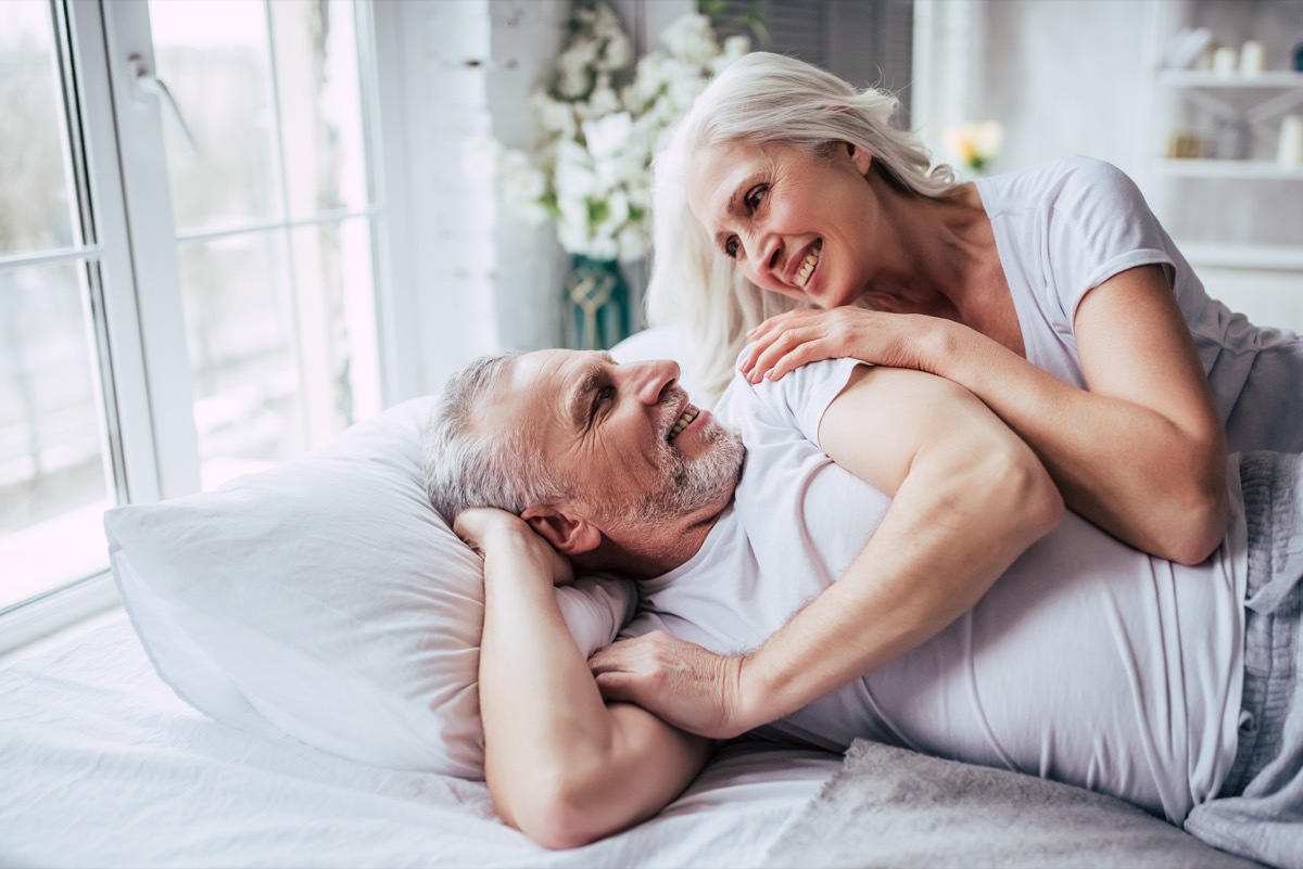 old couple in bed together