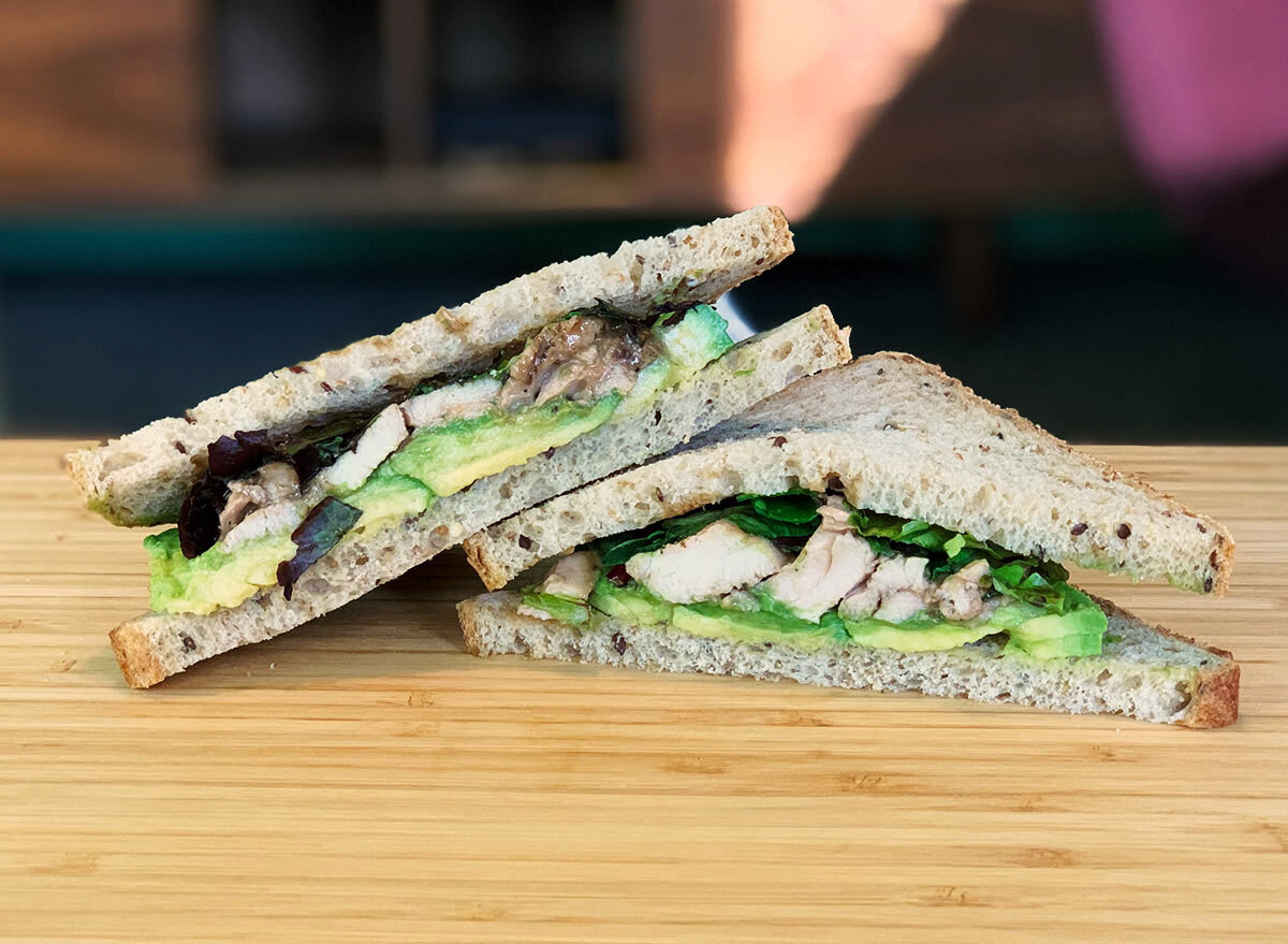 Balsamic chicken avocado sandwich