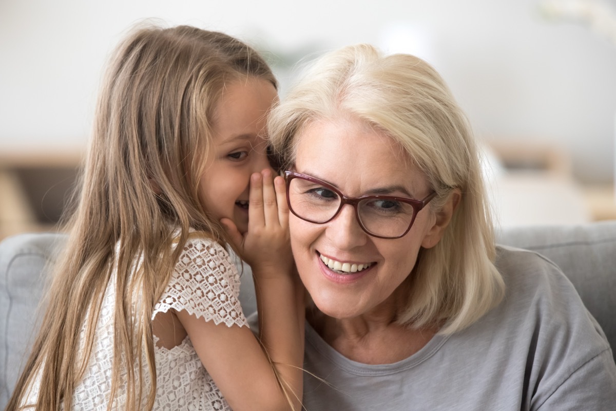 Grandma and Granddaughter Sharing secrets