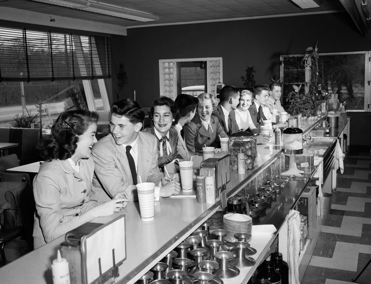 A Group of Kids on a Date Eating Food in the 1950s Cost of a Date