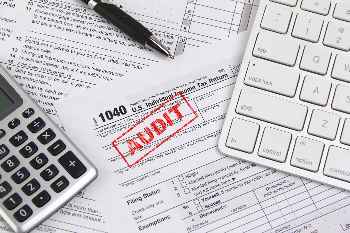 Filing taxes online using a computer and being audited