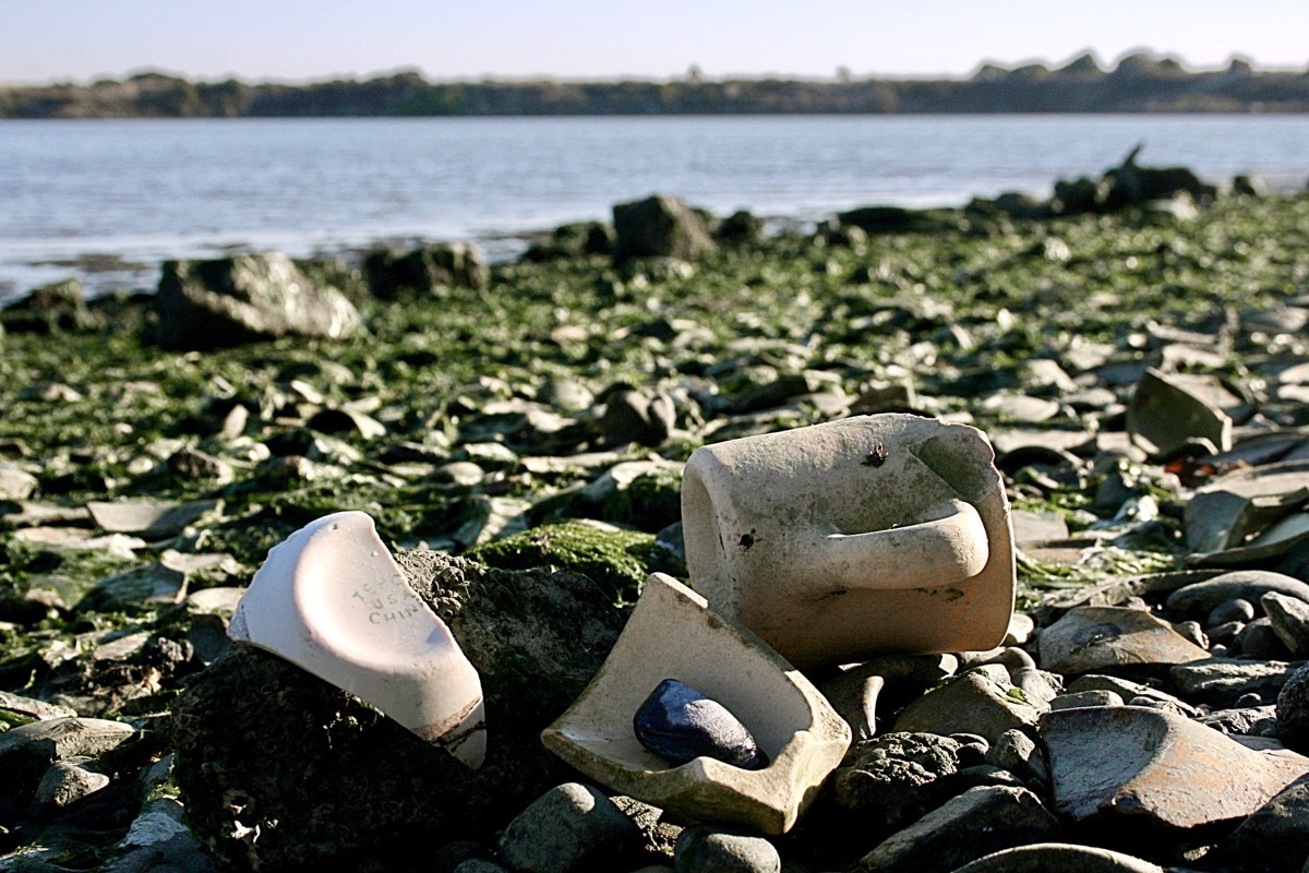 pottery on tepco beach