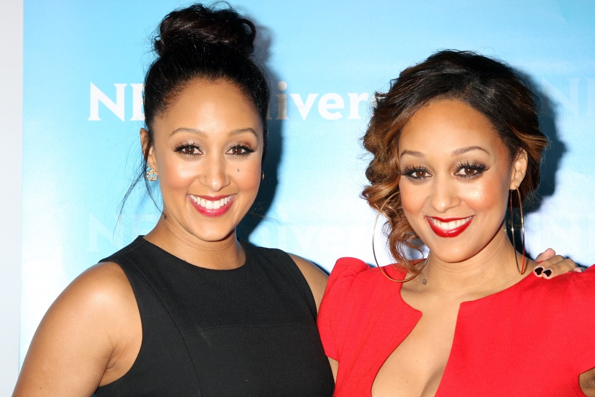 Tia and Tamera Mowry at the NBC Universal All-Star Winter TCA Party in 2012