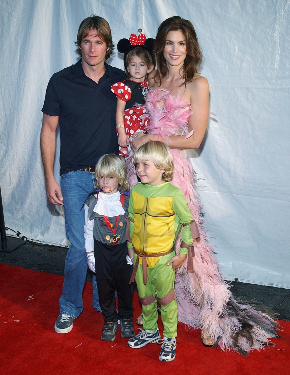 Rande Gerber, Presley Gerber, Kaia Gerber, and Cindy Crawford in 2003