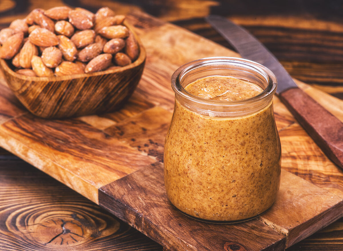 almond butter jar