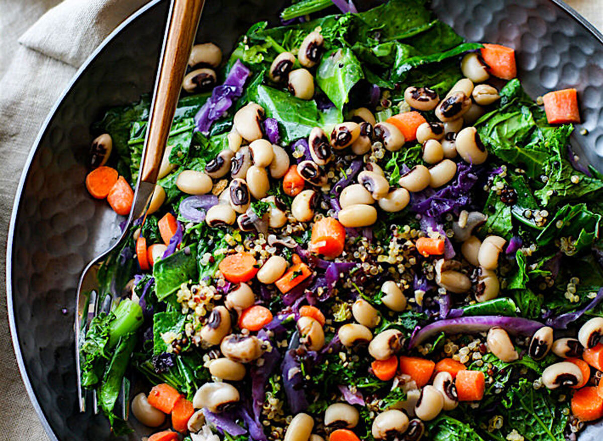 green salad black eyed peas