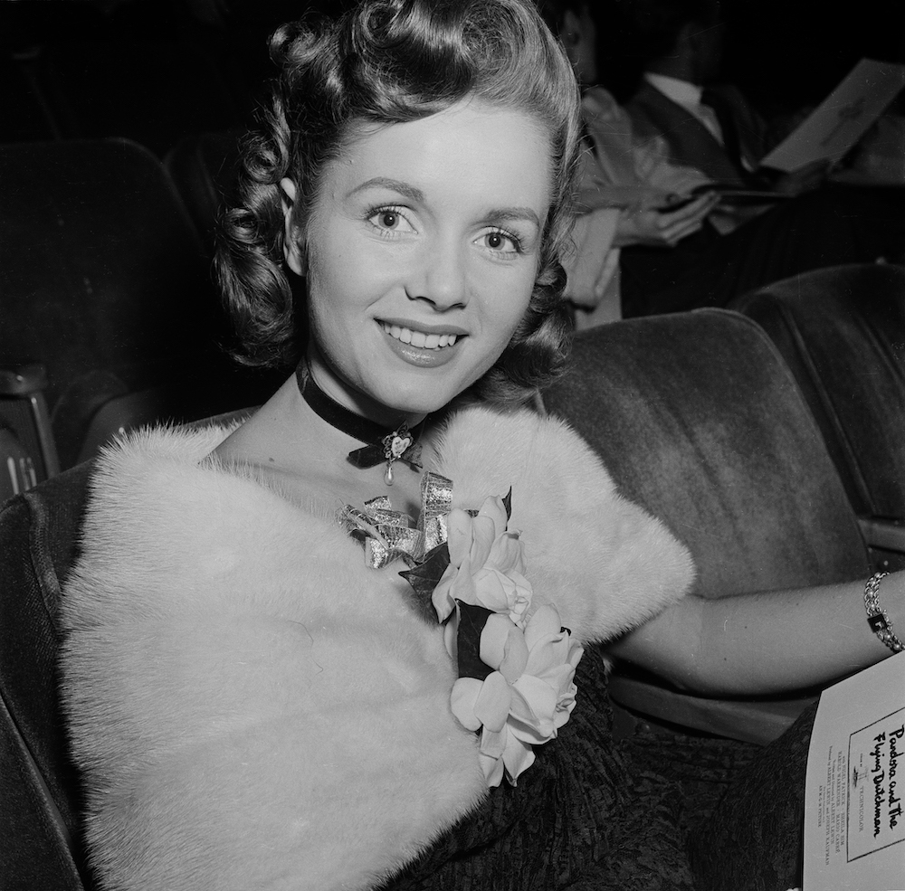 Debbie Reynolds at the premiere of 