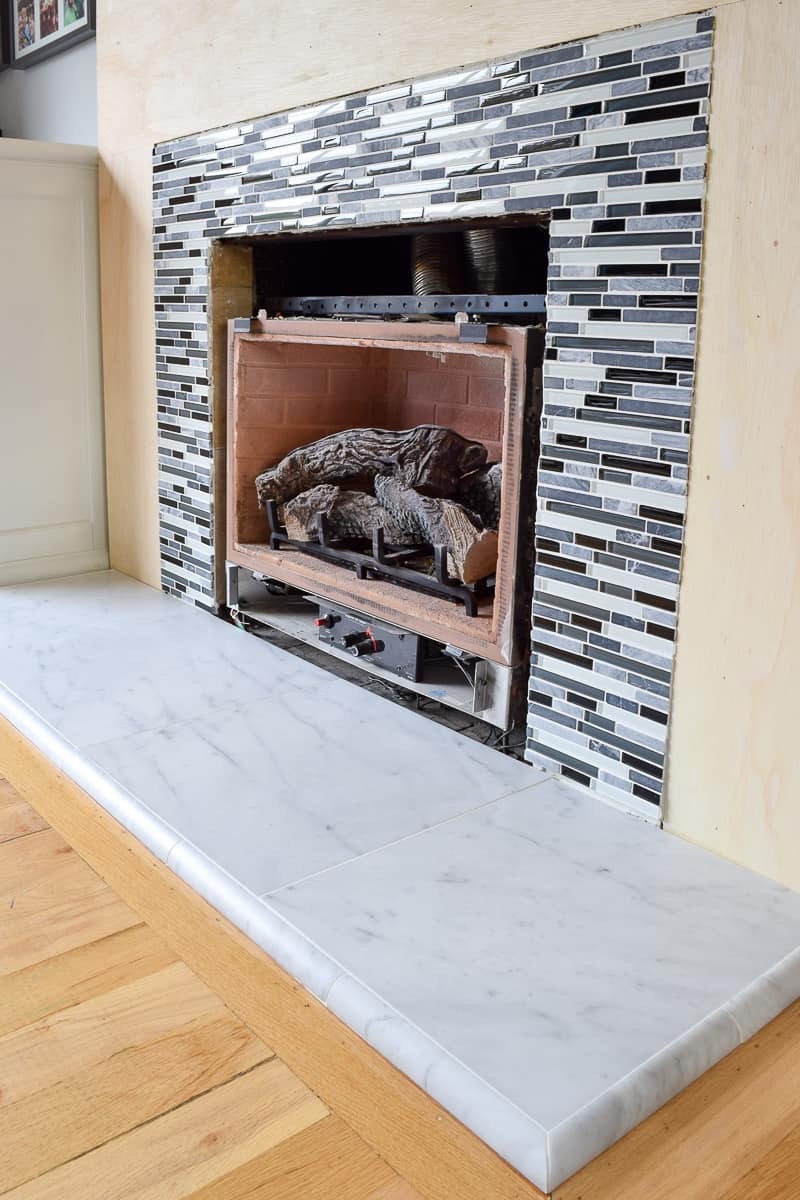 tile fireplace surround