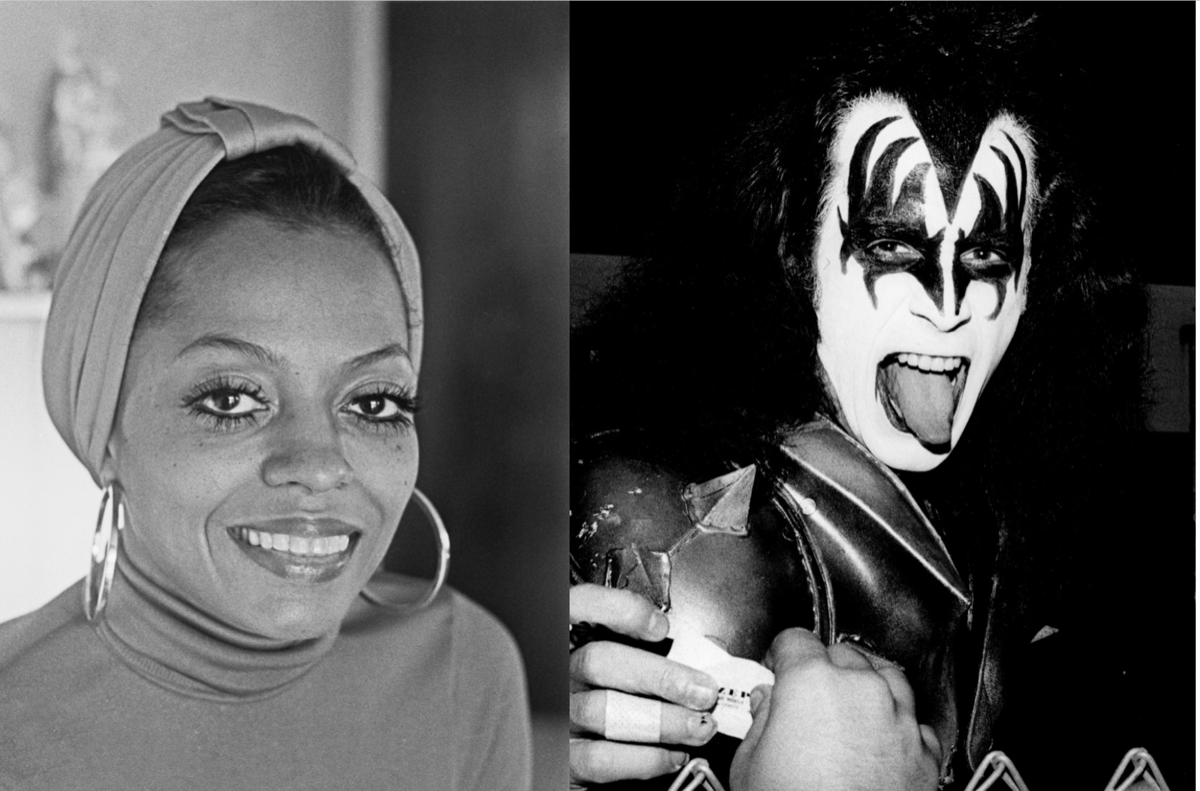 Diana Ross and Gene Simmons