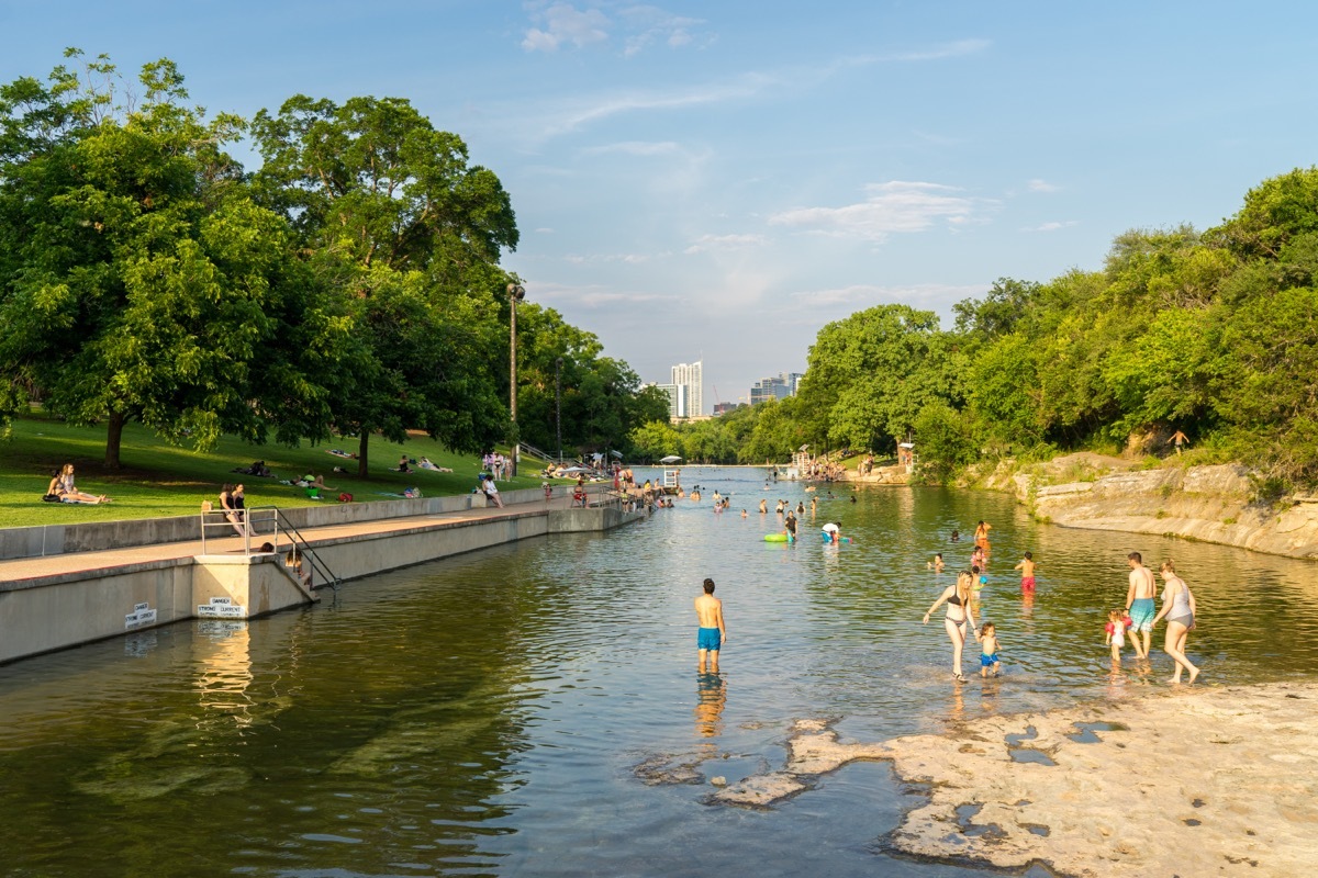 Barton Springs Pool in Austin Texas`