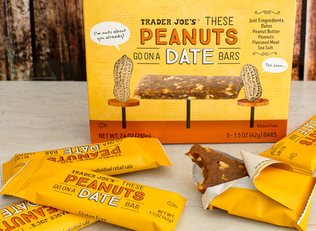 Trader joes peanuts go on a date bars