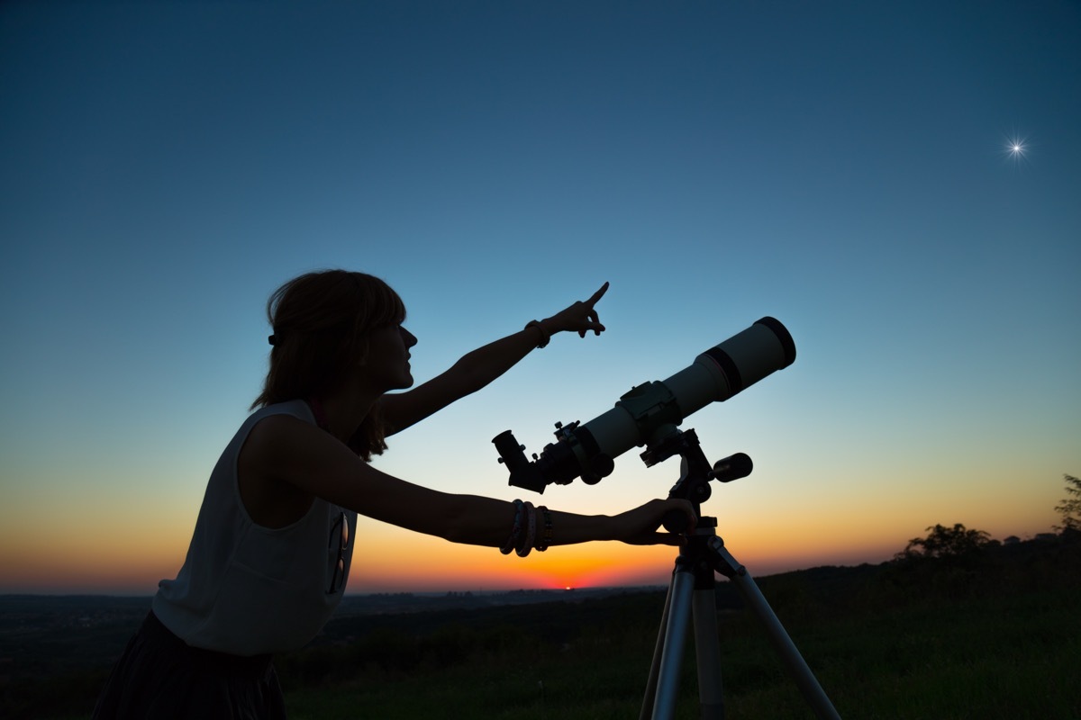 stargazing at sunset