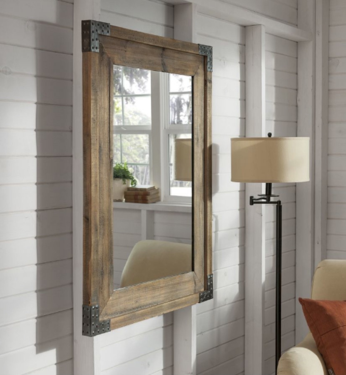 roth + allen rustic mirror on wall buy after holidays