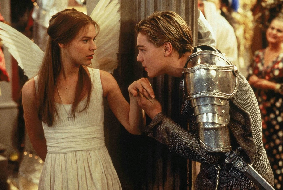 Claire Danes and Leonardo DiCaprio in Romeo + Juliet