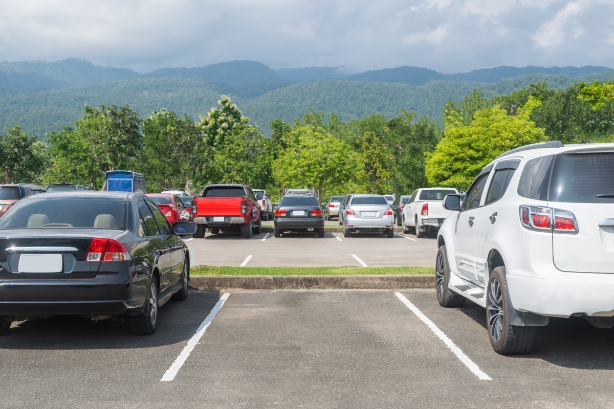 Cars in a parking lot