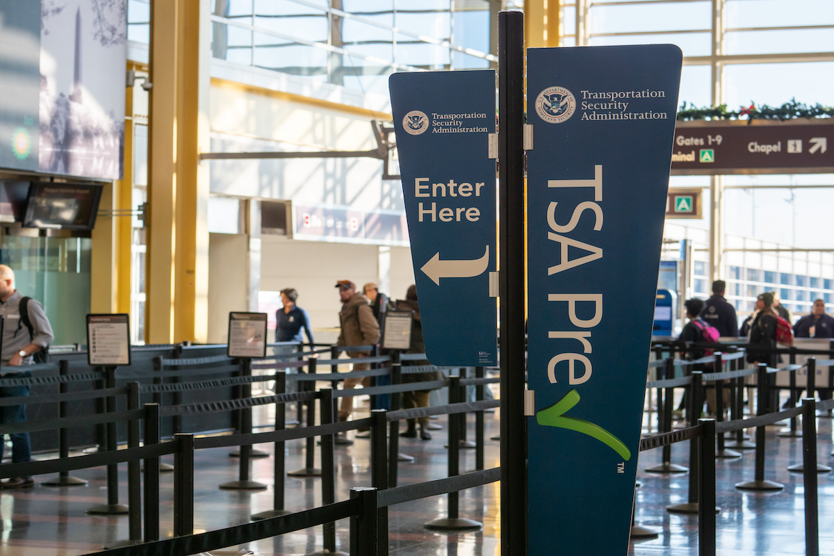 TSA airport security lines.