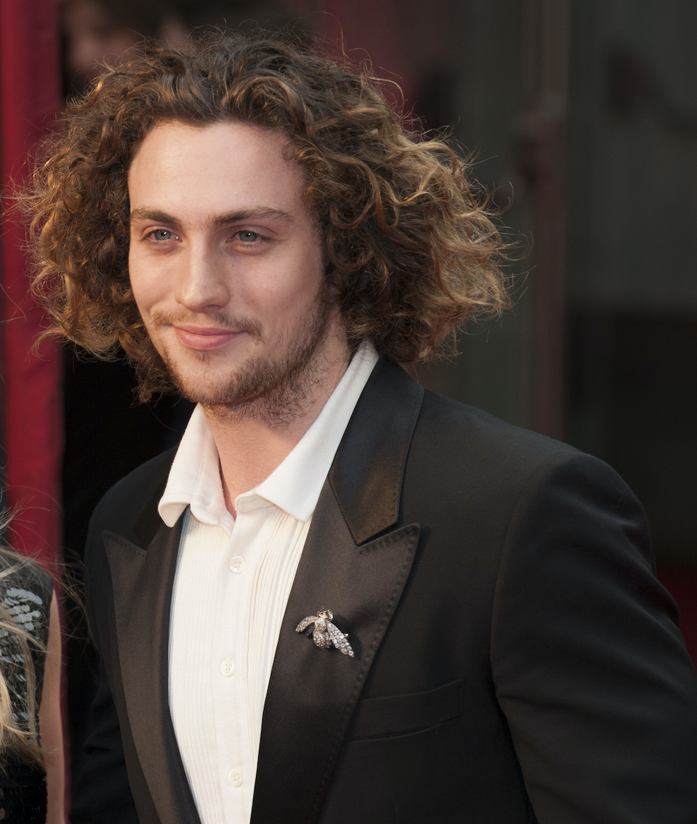 Aaron Taylor-Johnson and his curly hair