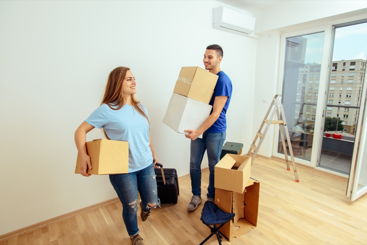 Friends Moving Boxes