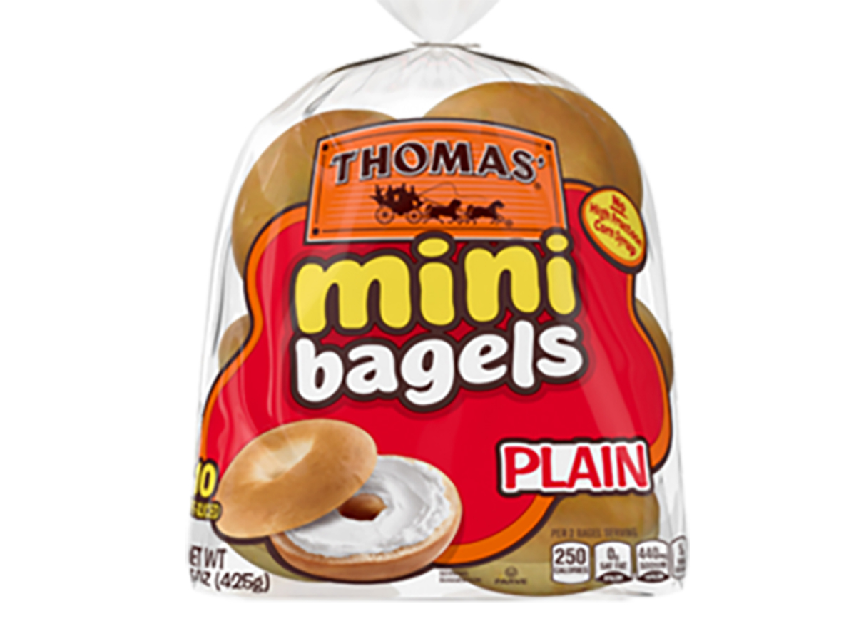 thomas plain mini bagels