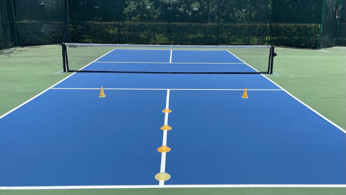 pickleball court setup for drills