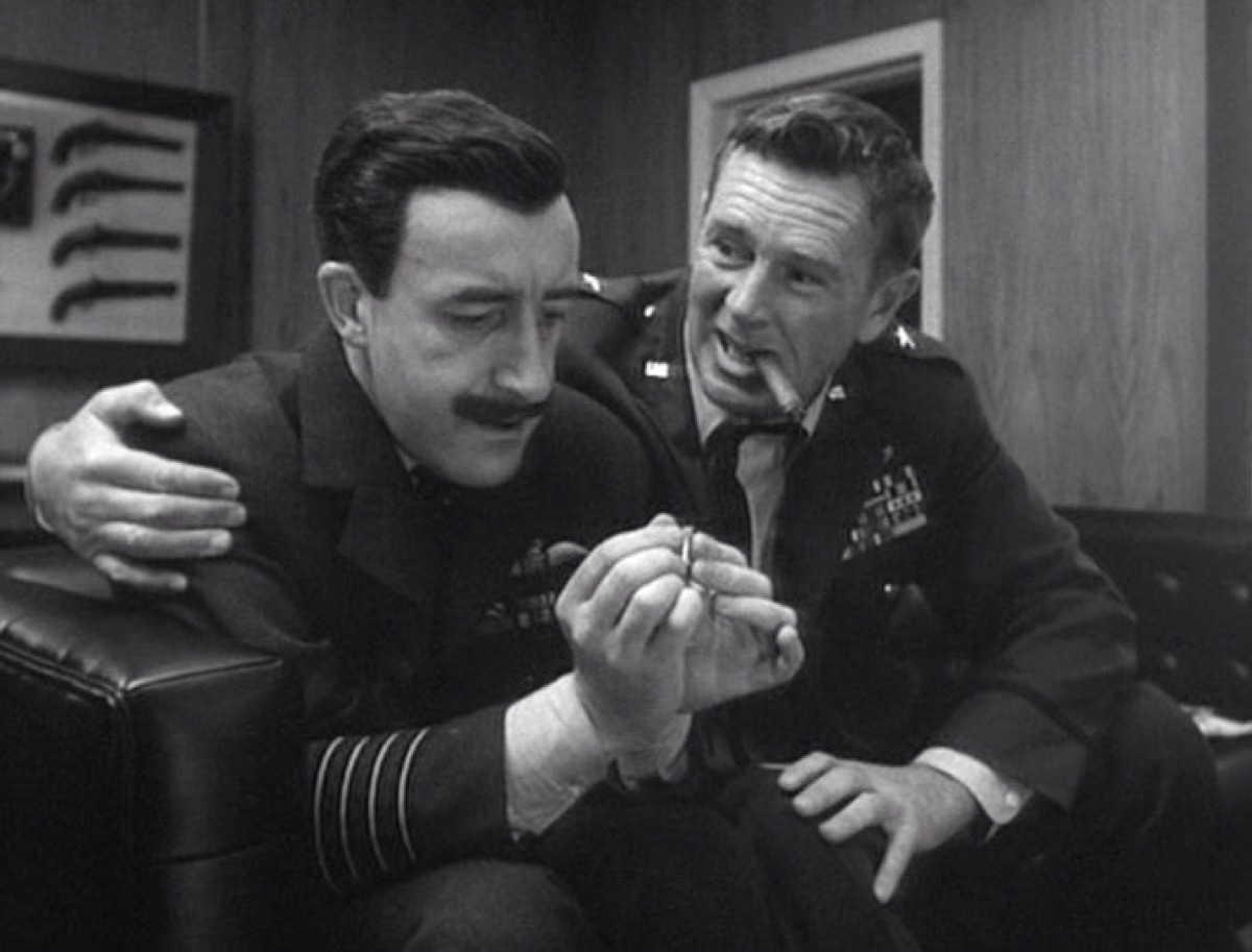 Peter Sellers and Sterling Hayden in Dr. Strangelove or: How I Learned to Stop Worrying and Love the Bomb (1964)