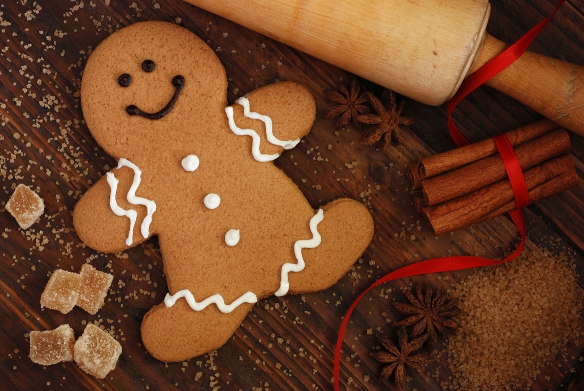 smiling gingerbread man