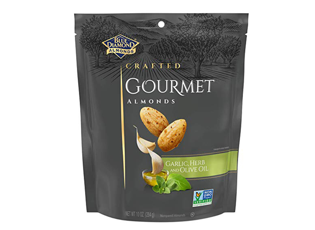 blue diamond gourmet almonds garlic herb olive oil