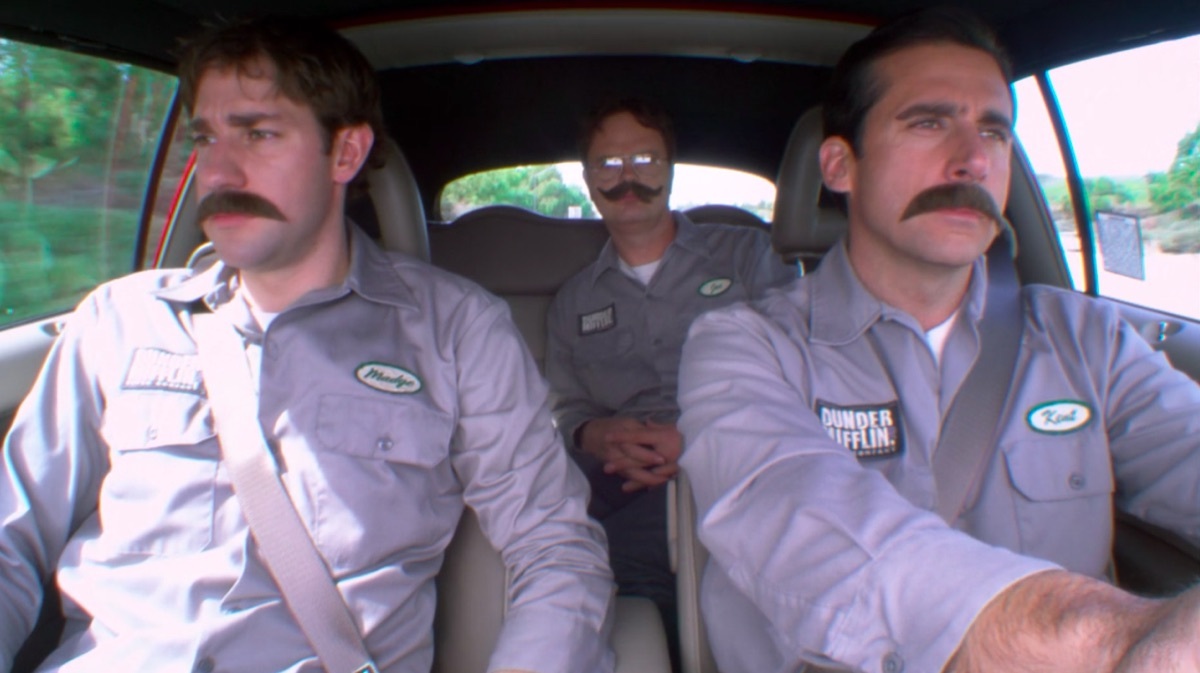 John Krasinski, Rainn Wilson, and Steve Carell in 