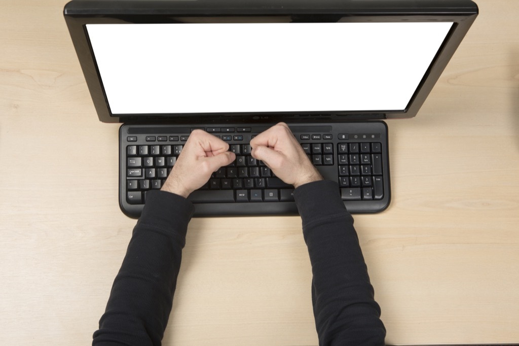 woman using a computer