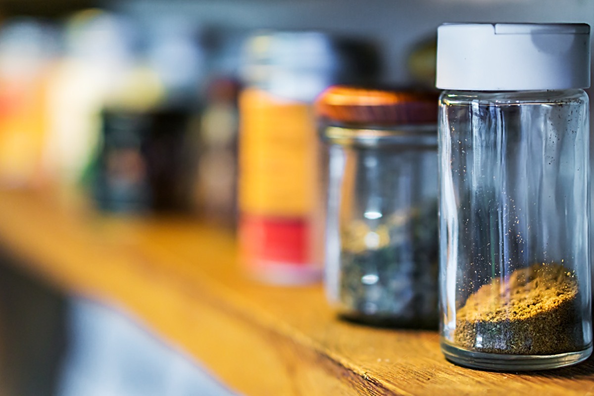 small spice rack made of wood