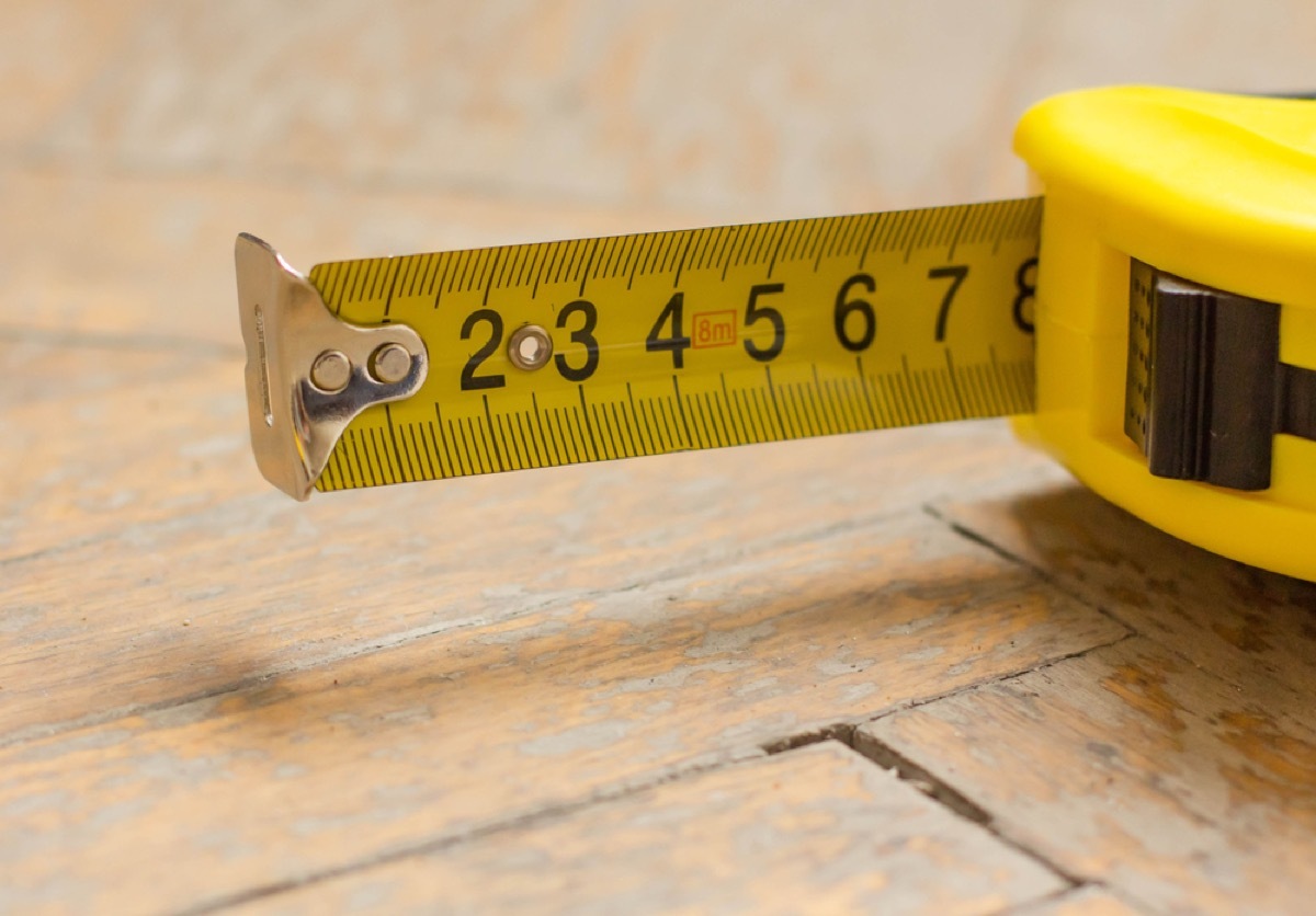 yellow tape measure, downsizing your home