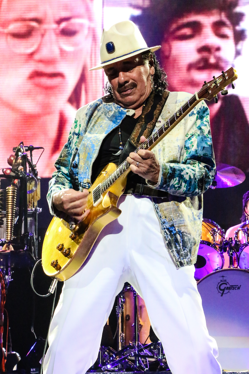 Carlos Santana performing in Kansas City, MO in 2019