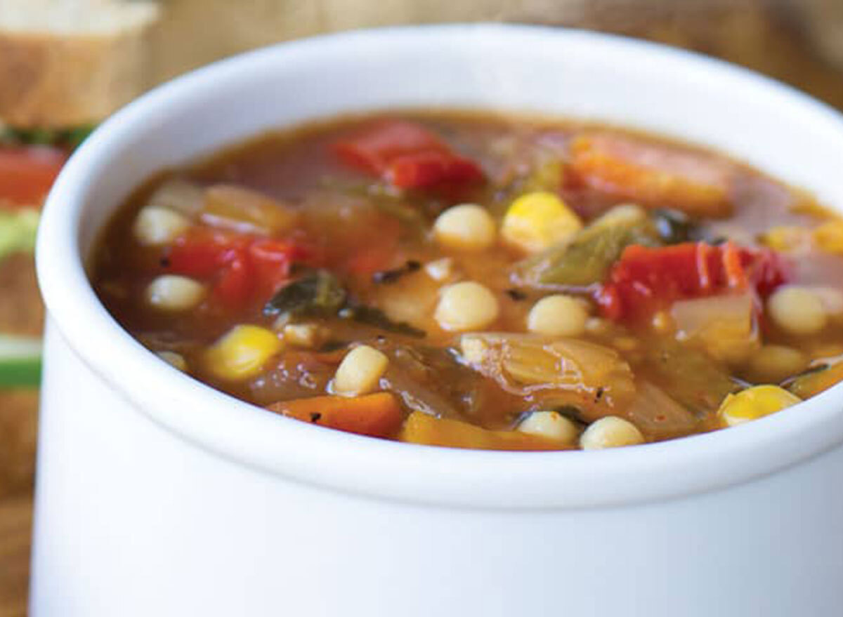 Fire roasted vegetable soup