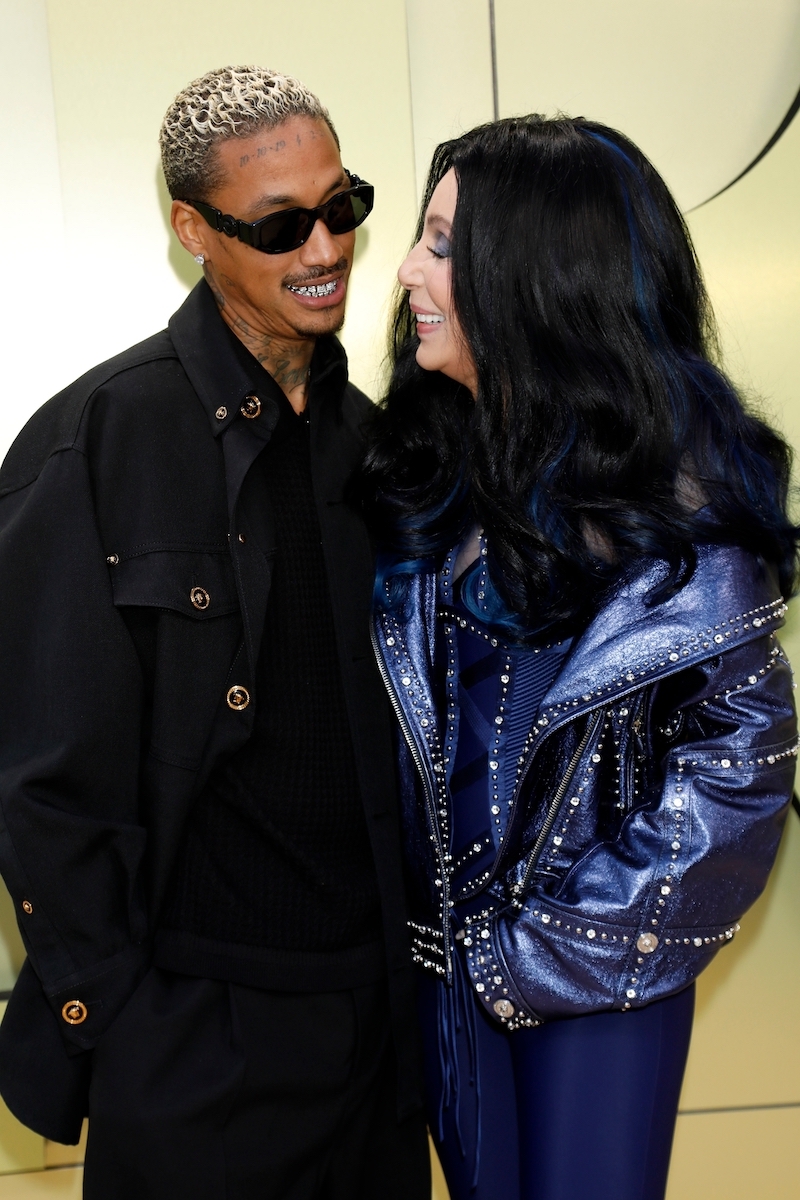 Alexander Edwards and Cher at the Versace FW23 Show in March 2023