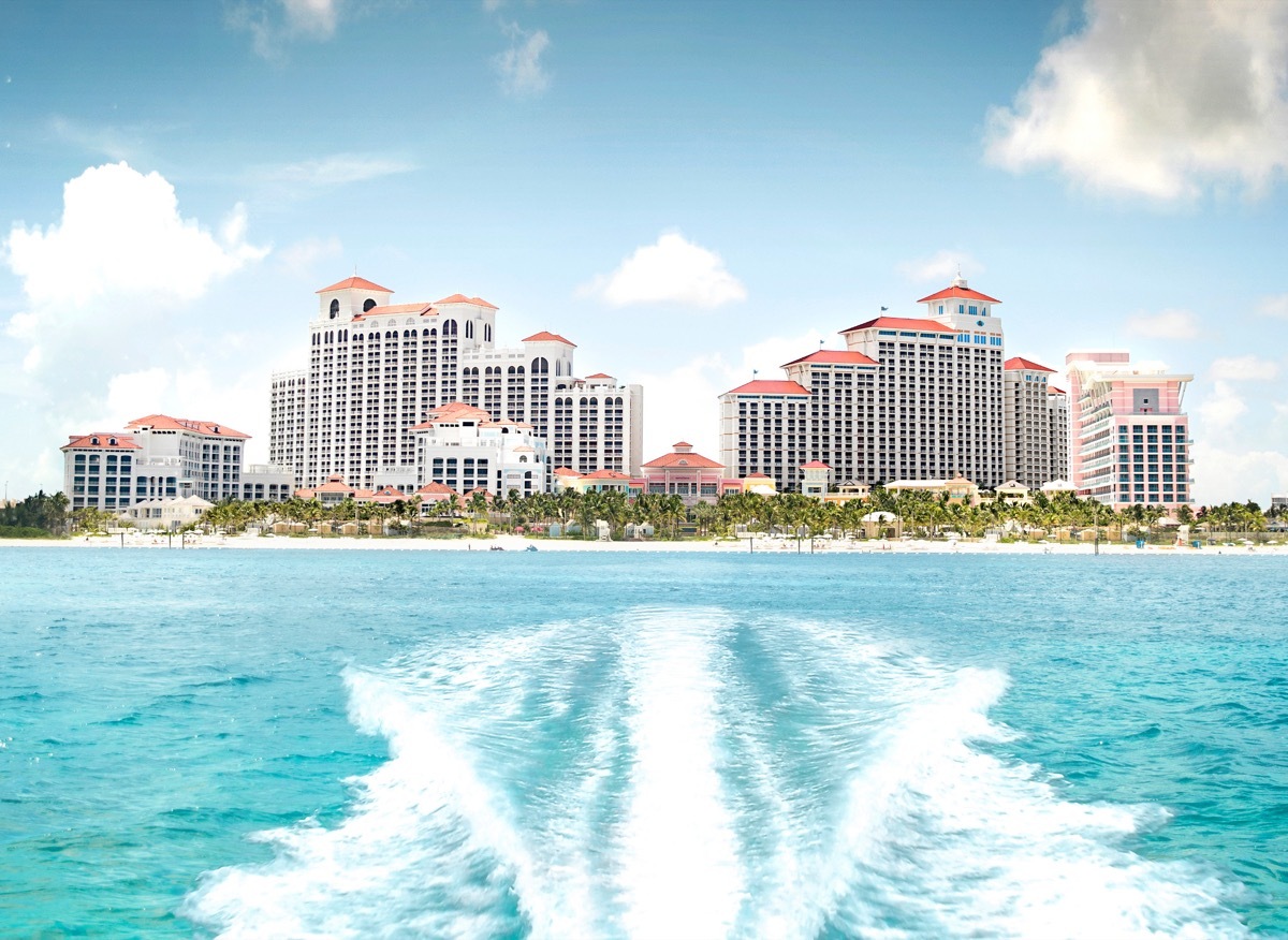 view of the baha mar resort from the water