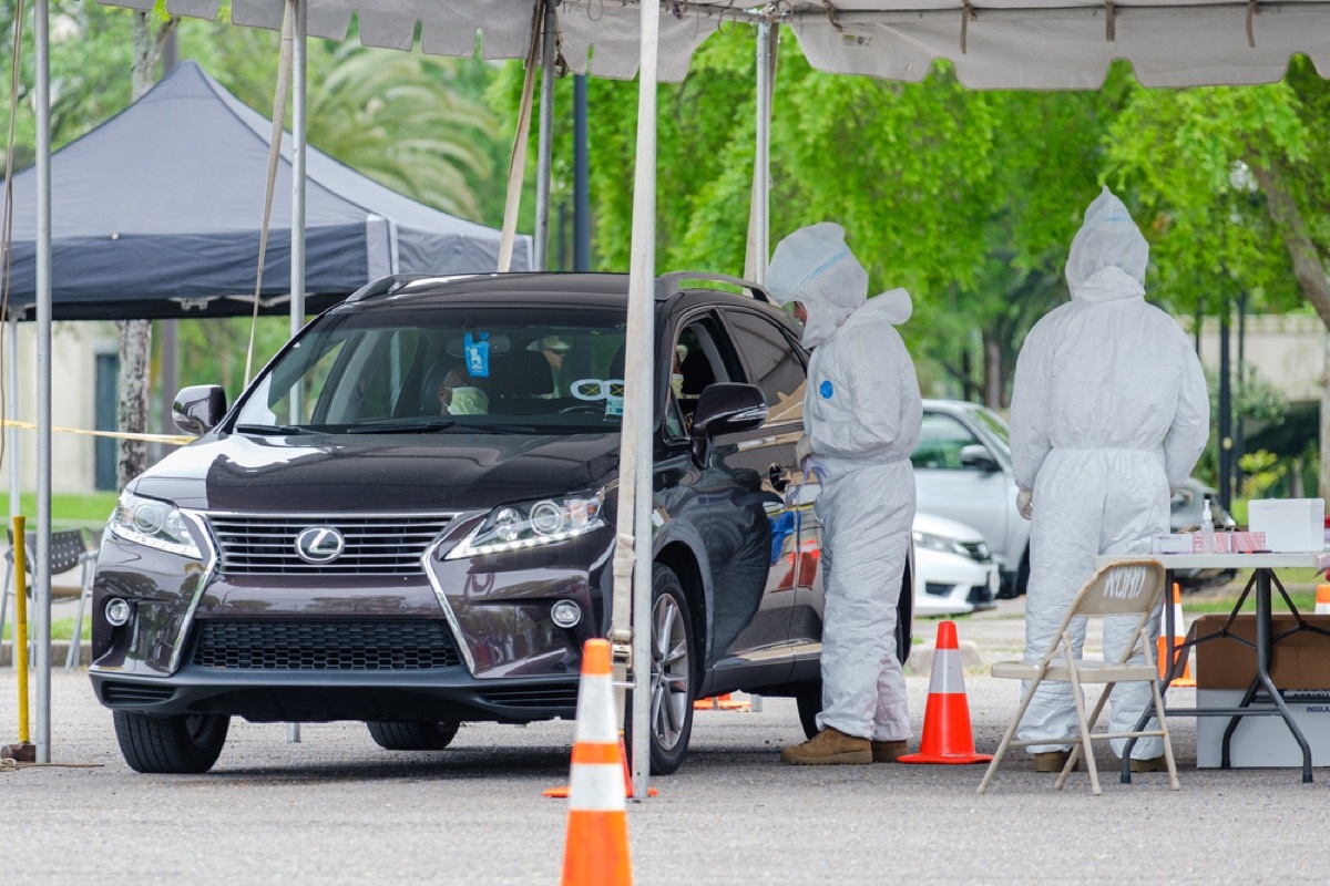 drive thru coronavirus testing in new orleans