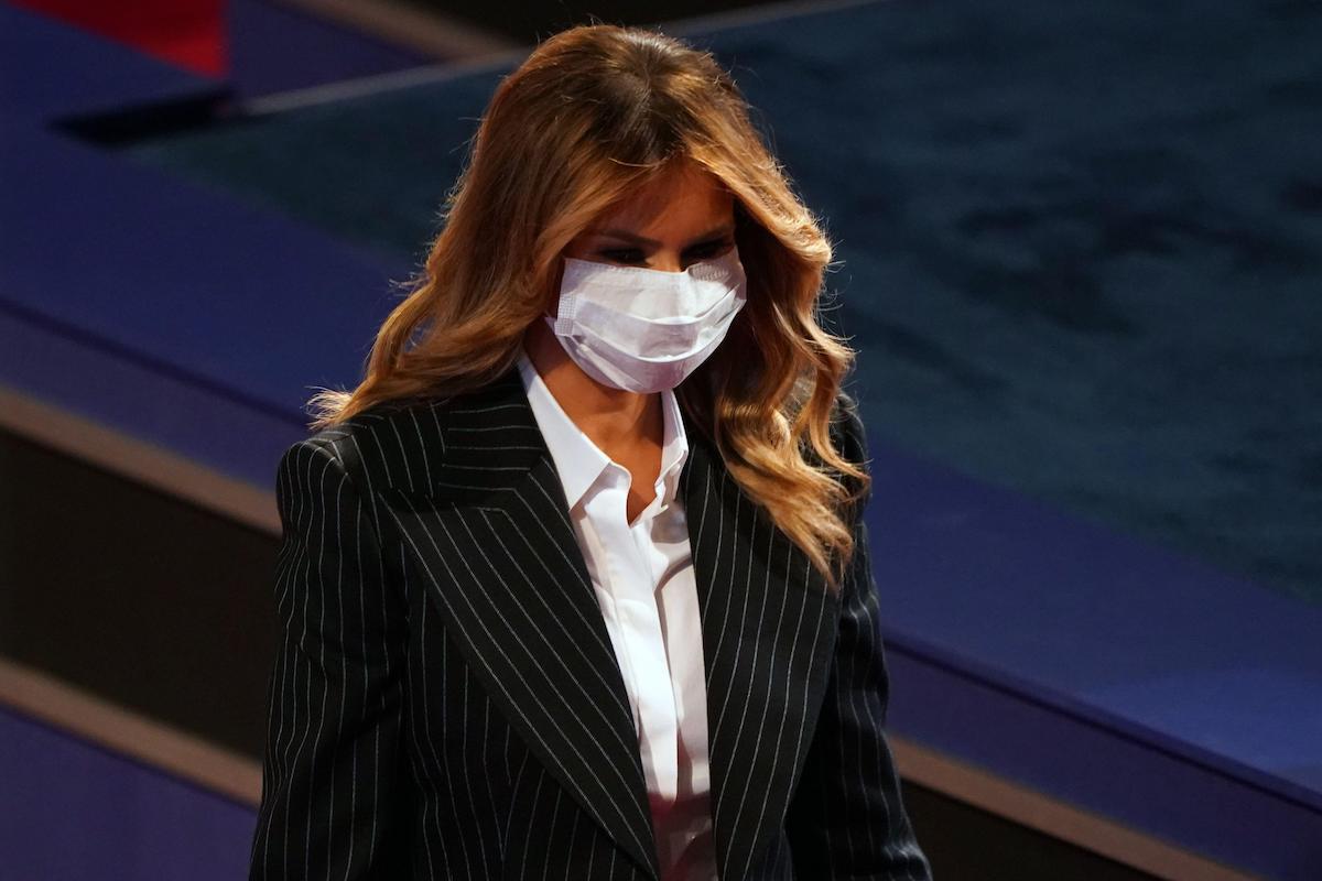 Melania Trump, wife of President Donald Trump, arrives for the first of three scheduled 90 minute presidential debates between President Trump and Democratic presidential nominee Joe Biden, in Cleveland, Ohio, on Tuesday, September 29, 2020