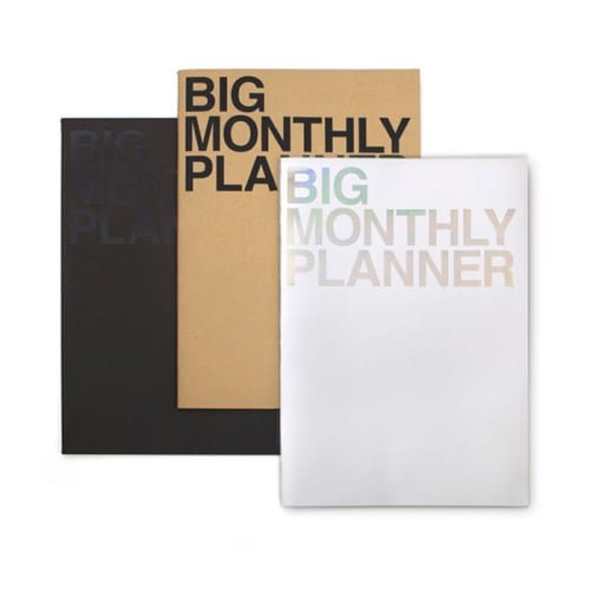 big monthly planner in three colors