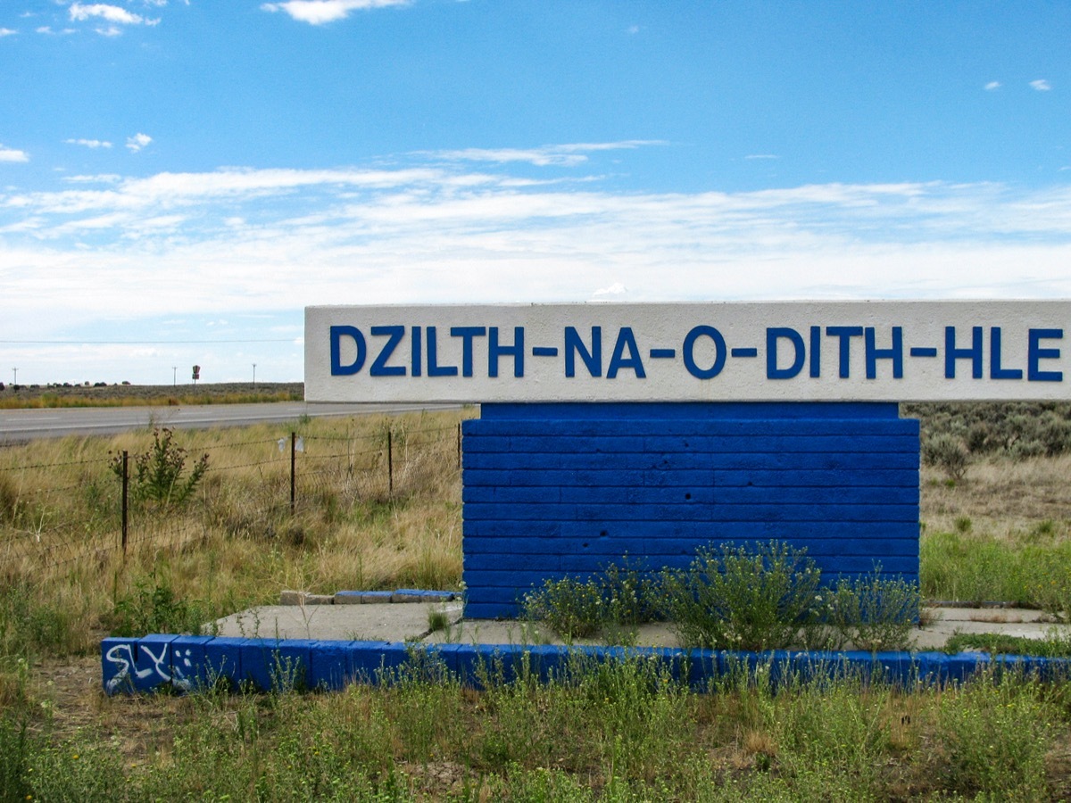 Sign for Navajo health center