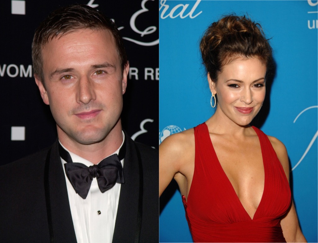 David Arquette and Alyssa Milano 