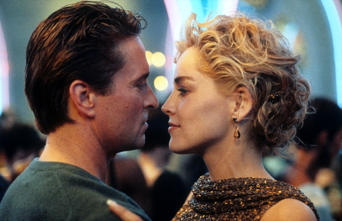 Michael Douglas and Sharon Stone in Basic Instinct