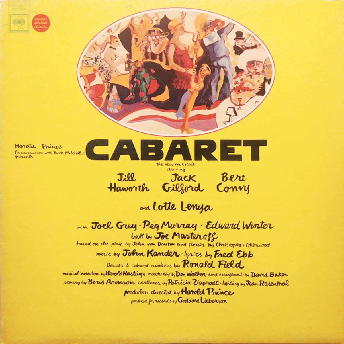 cabaret original cast recording for broadway